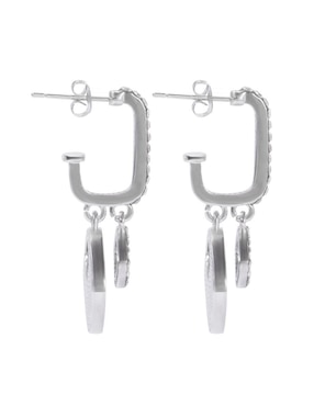 Aretes Unlimited By Ob con acabado baño rodio cristal