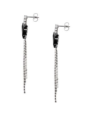 Aretes de mariposa Unlimited By Ob con acabado baño rodio cristal