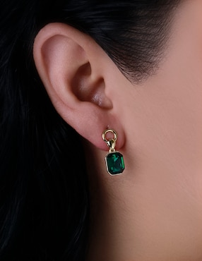 Aretes de rectángulo Unlimited By Ob con acabado brillante cristal