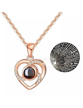 Collar de corazón Wünd de plata