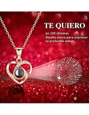 Collar de corazón Wünd de plata