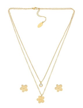 Aretes y collar de flor Nuvi