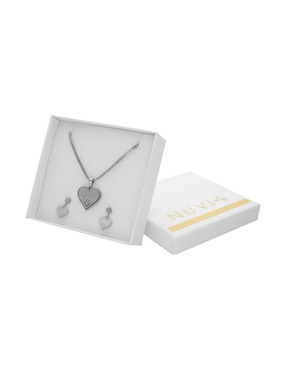 Aretes y collar de corazón Nuvi