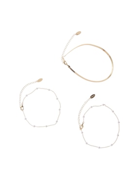 Set Pulsera Bizou Con Acabado Lustre