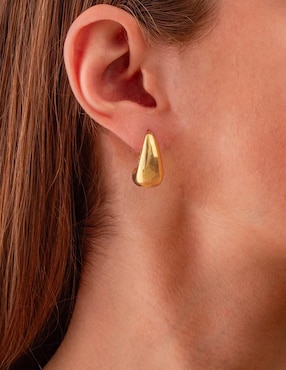 Aretes de gota Unlimited By Ob con acabado chapa de oro