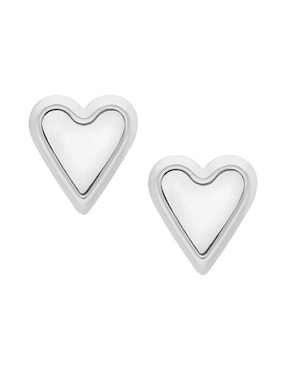 Broqueles de corazón Nuvi con acabado brillante