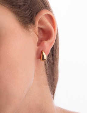 Aretes de gota Unlimited By Ob con acabado chapa de oro