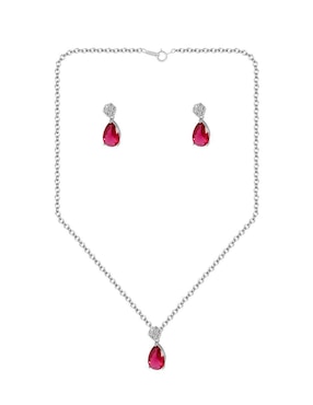 Aretes y collar de gota Unlimited by Ob zirconia
