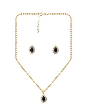 Aretes y collar de gota Unlimited by Ob zirconia