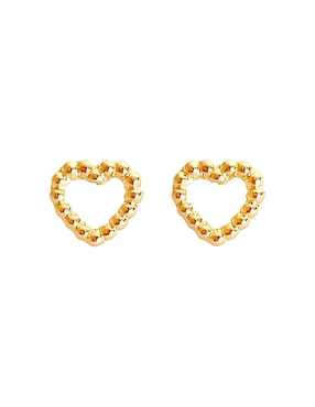 Broqueles de corazón Lenna de oro