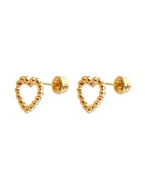 Broqueles de corazón Lenna de oro