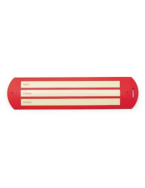Identificador de maleta Kikkerland Viaje forma rectangular de silicón