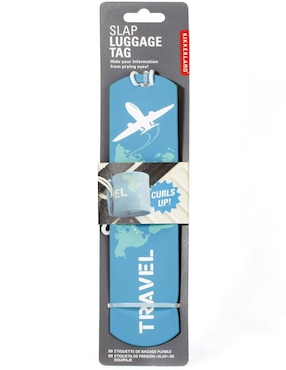 Identificador de maleta Kikkerland Viaje forma rectangular de silicón