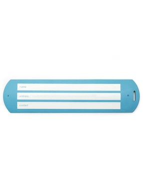 Identificador de maleta Kikkerland Viaje forma rectangular de silicón