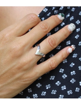 Anillo geométrico Chulada Beauty P 925 de plata brillante