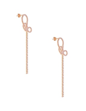 Aretes Unlimited By Ob con acabado chapa de oro zirconia