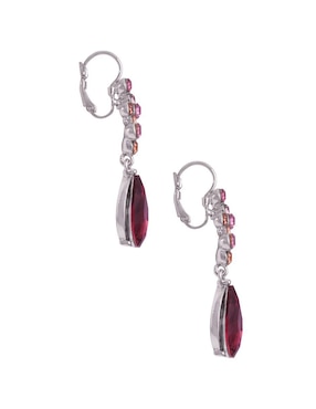 Aretes de gota Unlimited By Ob con acabado baño rodio zirconia