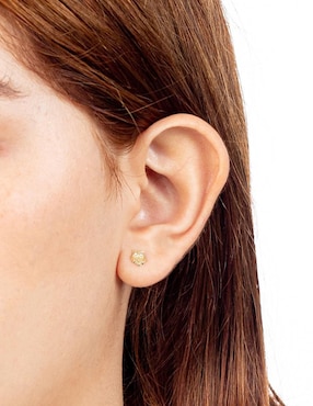 Broqueles de búho Lenna de oro zirconia
