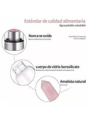 Botella de agua Genérica de vidrio con tapa rosca 540 ml