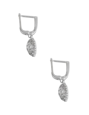 Aretes circulares Unlimited By Ob con acabado baño rodio zirconia