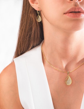 Aretes y collar de gota Unlimited by Ob zirconia