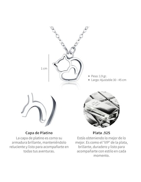 Collar de gato Chulada Pets de plata P 925