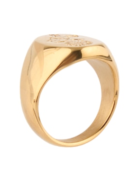 Anillo ovalado Map pulido
