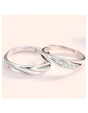 Set anillo Wünd P 925 de plata piedra lunar brillante