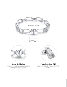 Pulsera Chulada de plata P 925 Beauty con acabado pulido