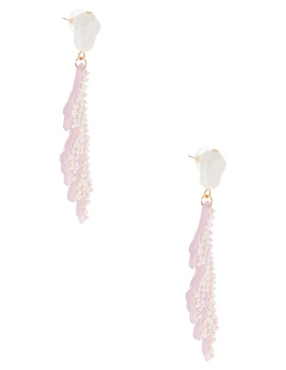Aretes de coral That'S It con acabado pavé