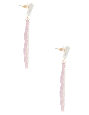 Aretes de coral That'S It con acabado pavé