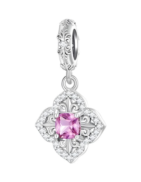 Charm De Bordes Angulares Ame Jewelry De Plata P 925 Zirconia