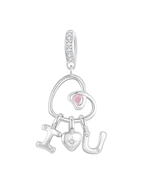 Charm De Corazón Ame Jewelry Collection De Plata P 925 Zirconia