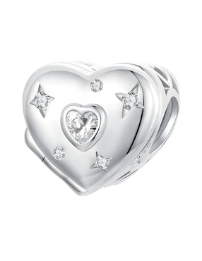 Charm De Corazón Ame Jewelry Collection De Plata P 925 Zirconia