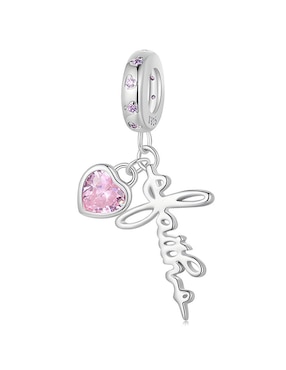 Charm de corazón Ame Jewelry Collection de plata P 925 zirconia