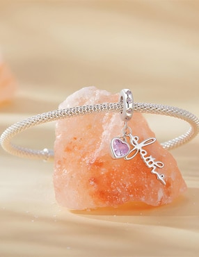 Charm de corazón Ame Jewelry Collection de plata P 925 zirconia