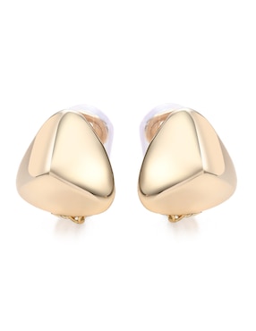 Aretes Cortos Triangulares LIEB Moda Con Acabado Brillante