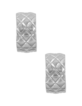 Aretes circulares Unlimited By Ob con acabado baño rodio