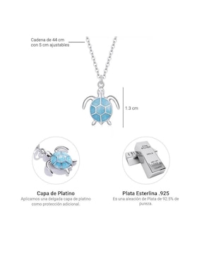 Collar de tortuga Chulada Nature de plata P 925