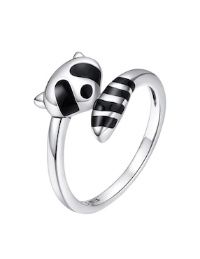 Anillo Chulada Nature Mapache P 925 de plata brillante