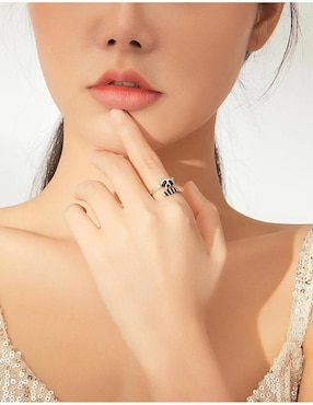 Anillo Chulada Nature Mapache P 925 de plata brillante