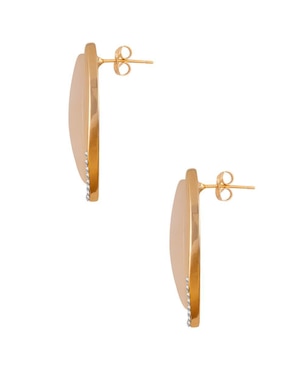 Aretes ovalados Unlimited By Ob con acabado pavé zirconia