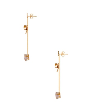 Aretes Unlimited By Ob con acabado chapa de oro zirconia