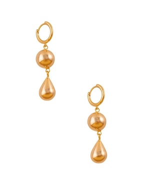 Aretes de gota Unlimited By Ob con acabado chapa de oro