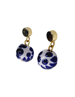 Aretes circulares Maria Rayuela Talavera con acabado esmaltado