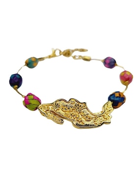 Pulsera Maria Rayuela Palma con acabado chapa de oro