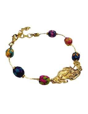 Pulsera Maria Rayuela Palma con acabado chapa de oro