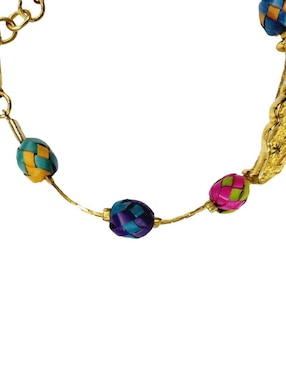 Pulsera Maria Rayuela Palma con acabado chapa de oro