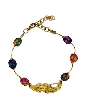 Pulsera Maria Rayuela Palma con acabado chapa de oro