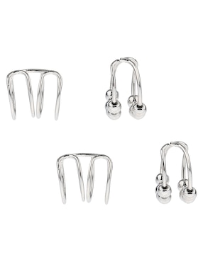 Set De Aretes Ear Cuff Parfois Con Acabado Brillante